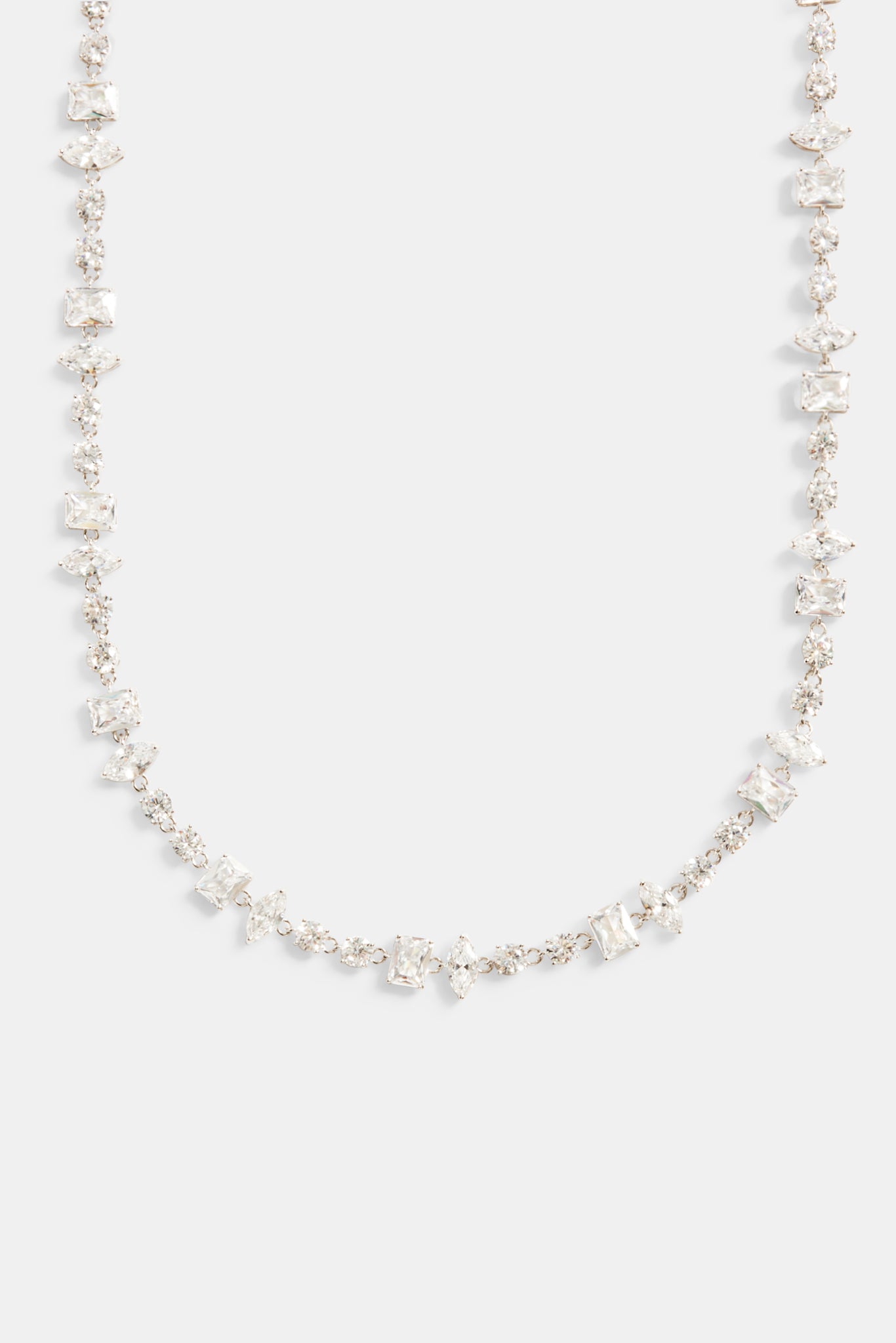 Iced CZ Clear Mixed Shape Tennis Chain